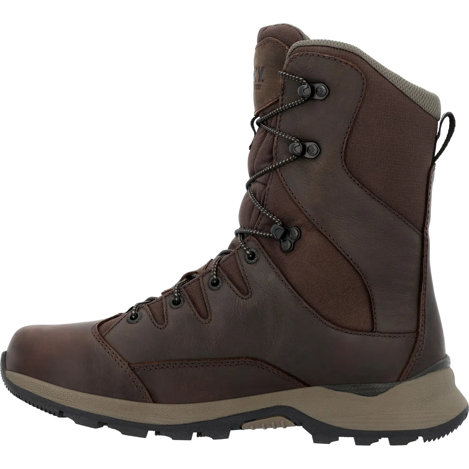 Rocky Mens Trophy Series WP 400G Brown Leather Hiking Boots