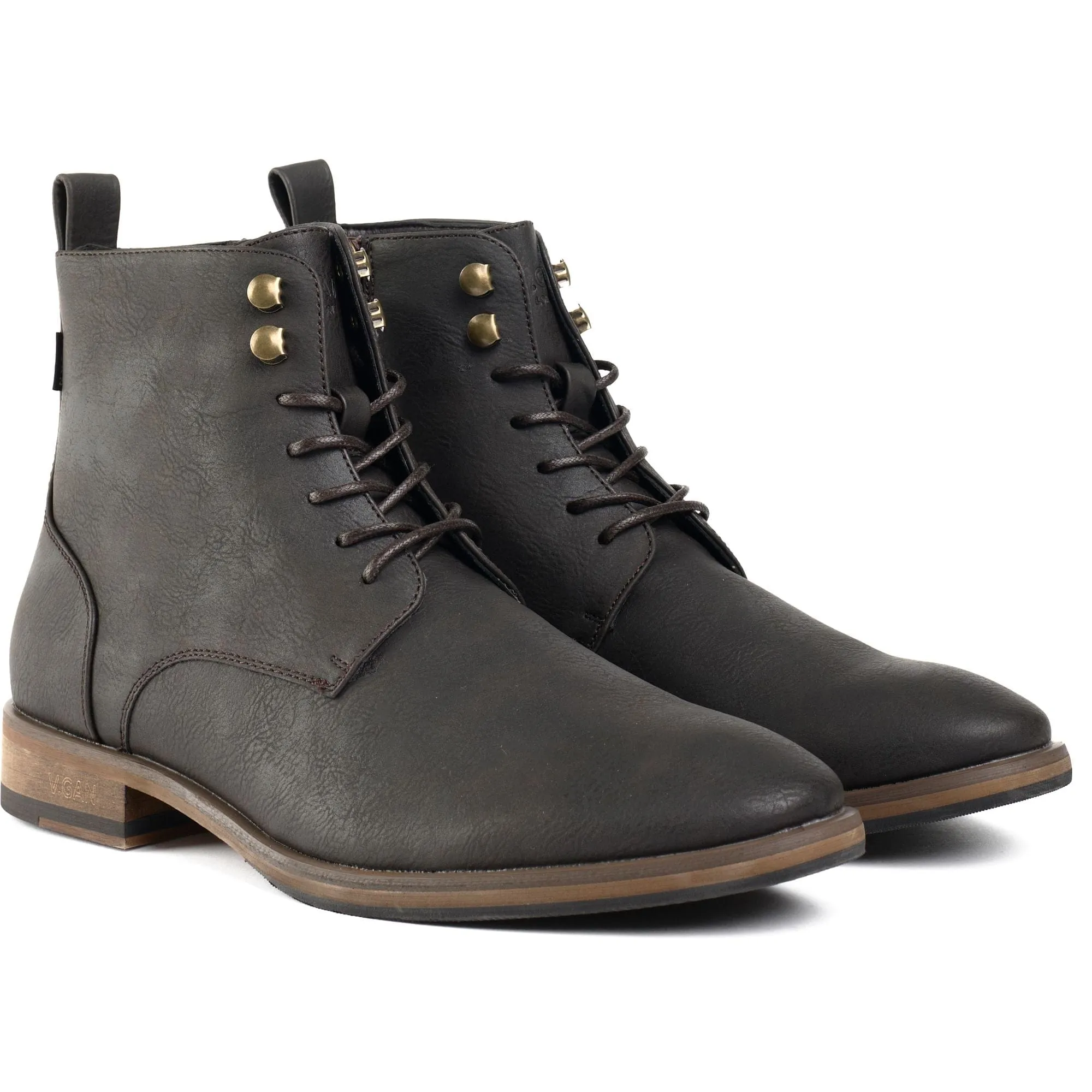 Rye 2 Men's Vegan Leather Ankle Boots | Brown