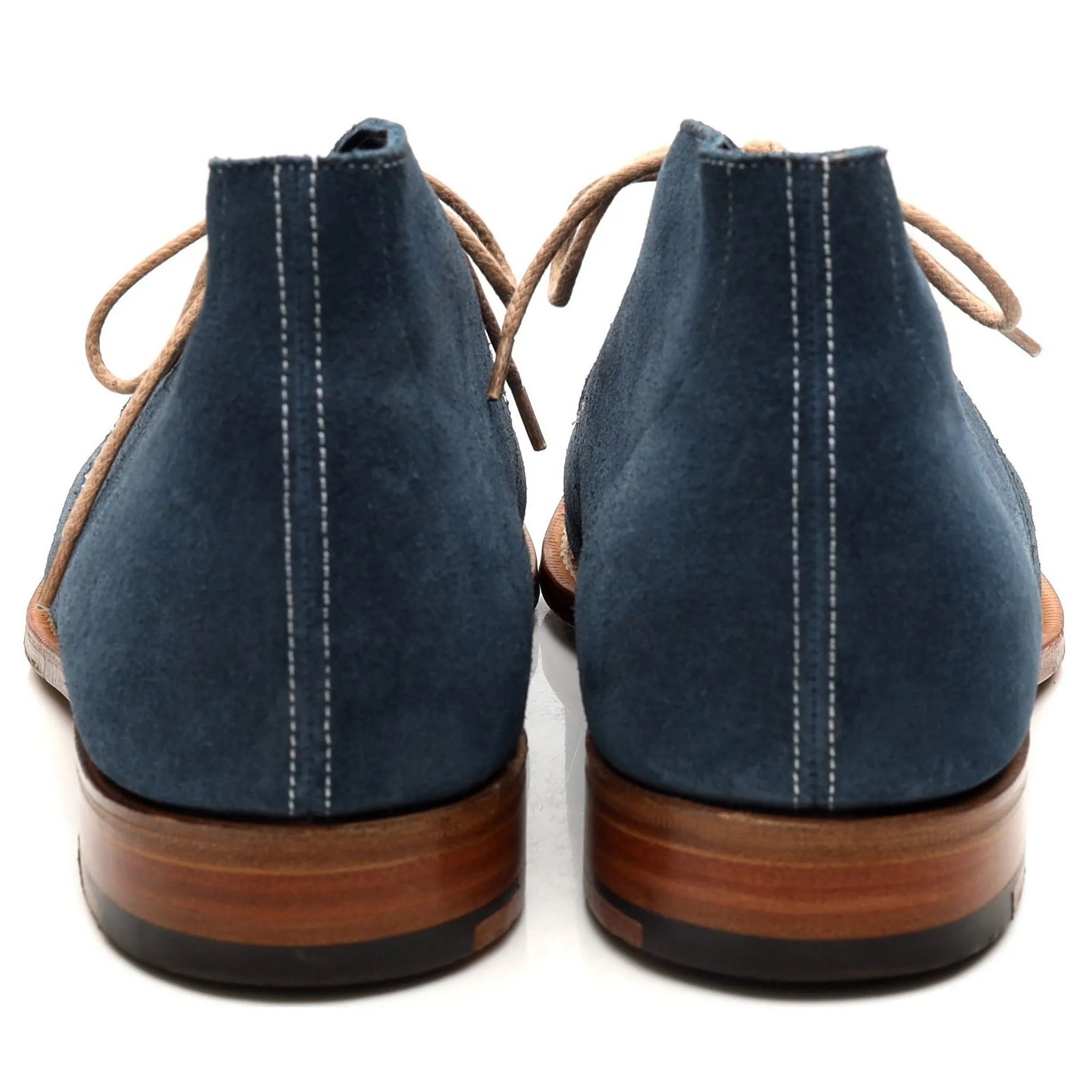 'Sahara' Blue Suede Chukka Boots UK 8.5 F