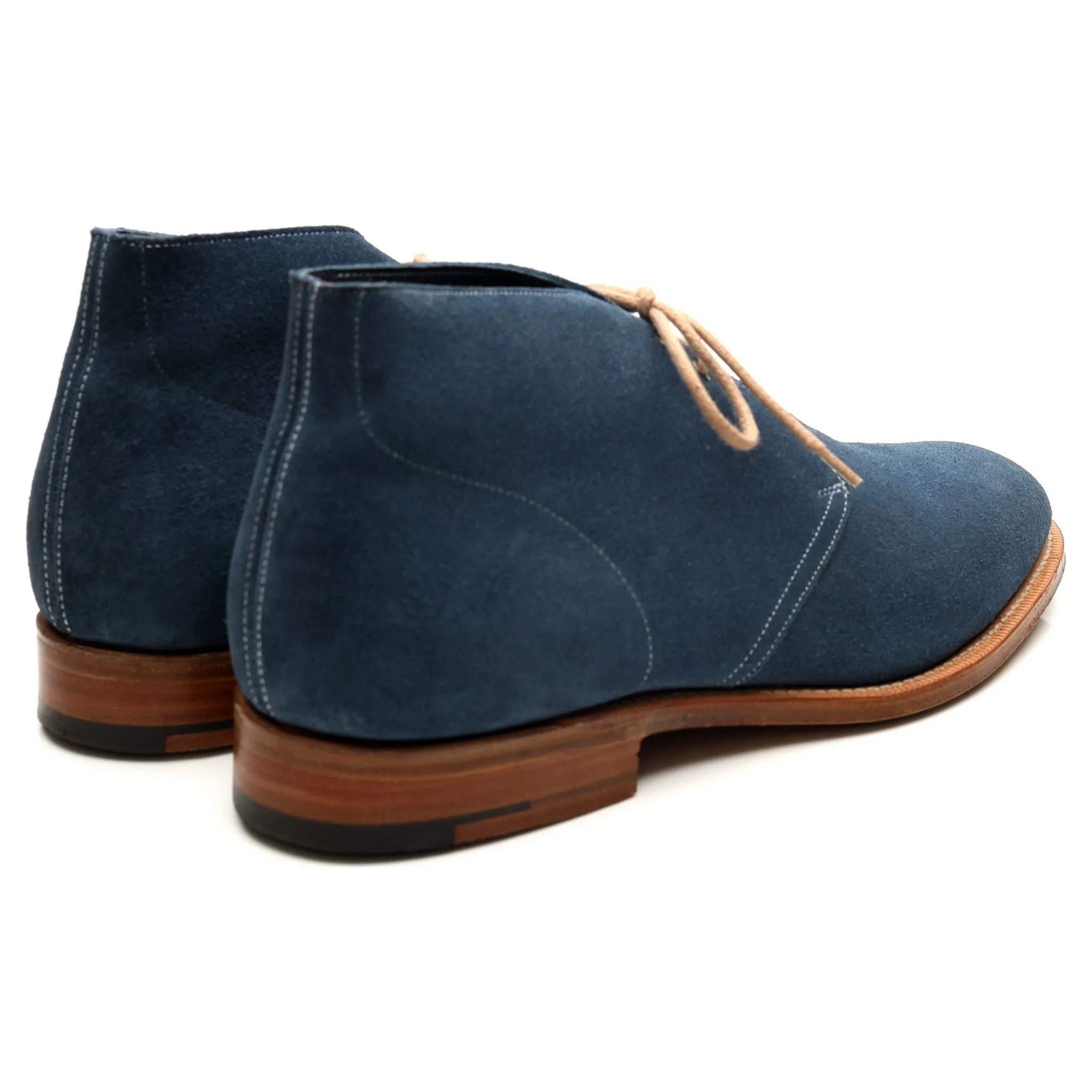 'Sahara' Blue Suede Chukka Boots UK 8.5 F