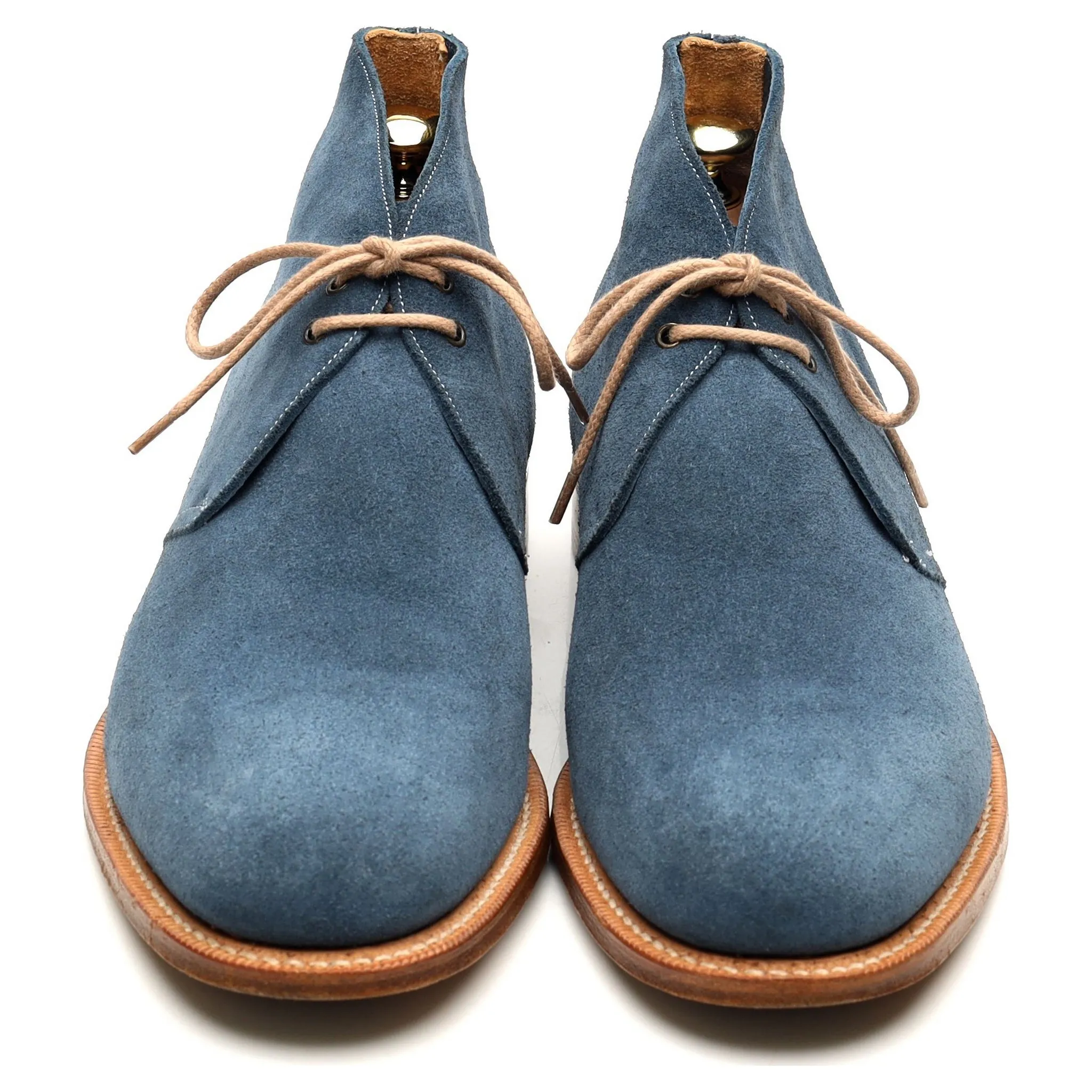 'Sahara' Blue Suede Chukka Boots UK 8.5 F