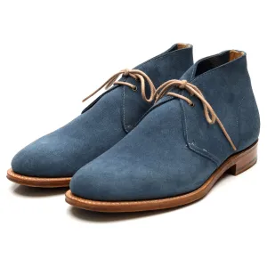 'Sahara' Blue Suede Chukka Boots UK 8.5 F