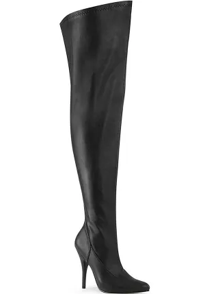 SEDUCE-3000WC [Black Faux] | WIDE CALF BOOTS [IN STOCK]**