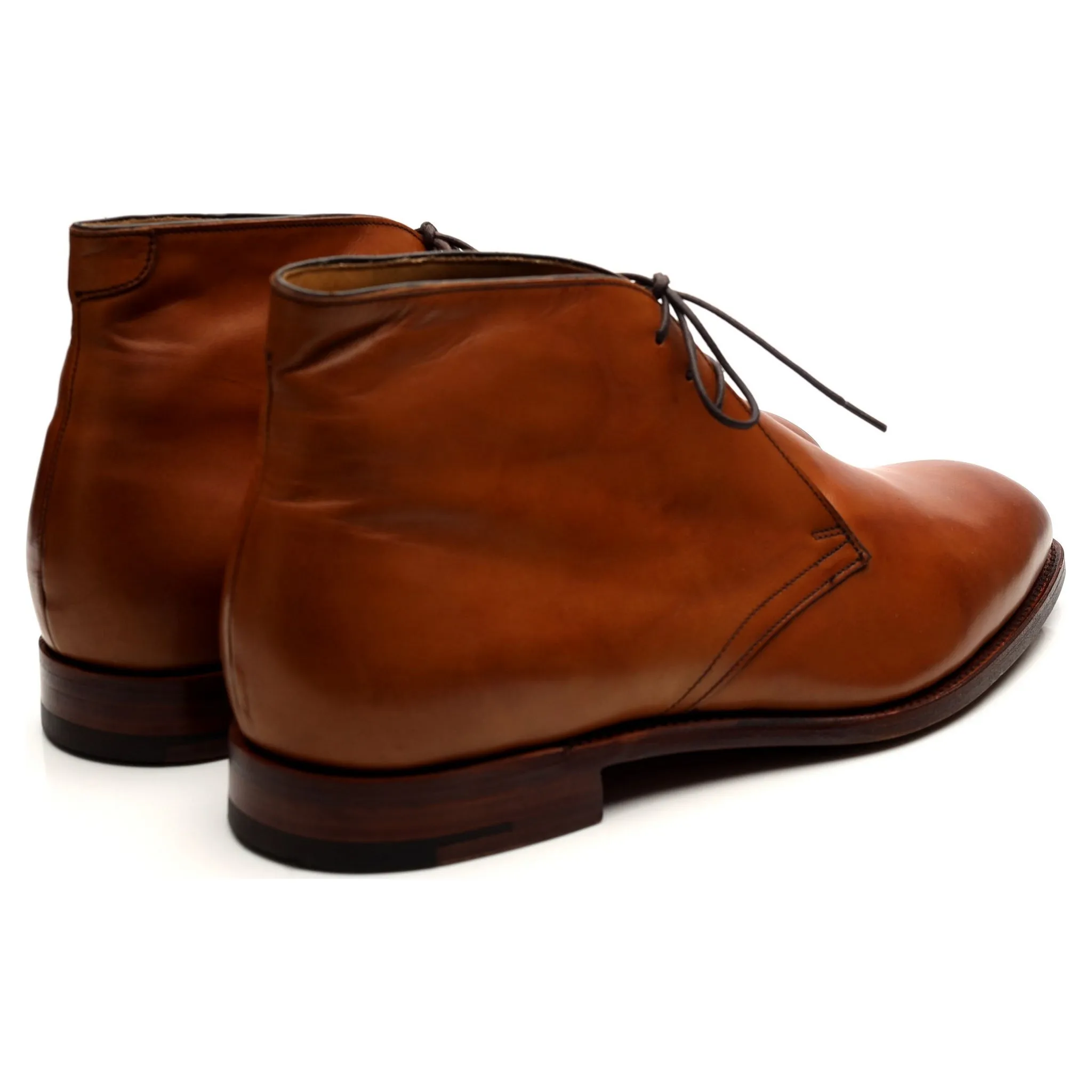 Tan Brown Leather Chukka Boots UK 10.5 FX