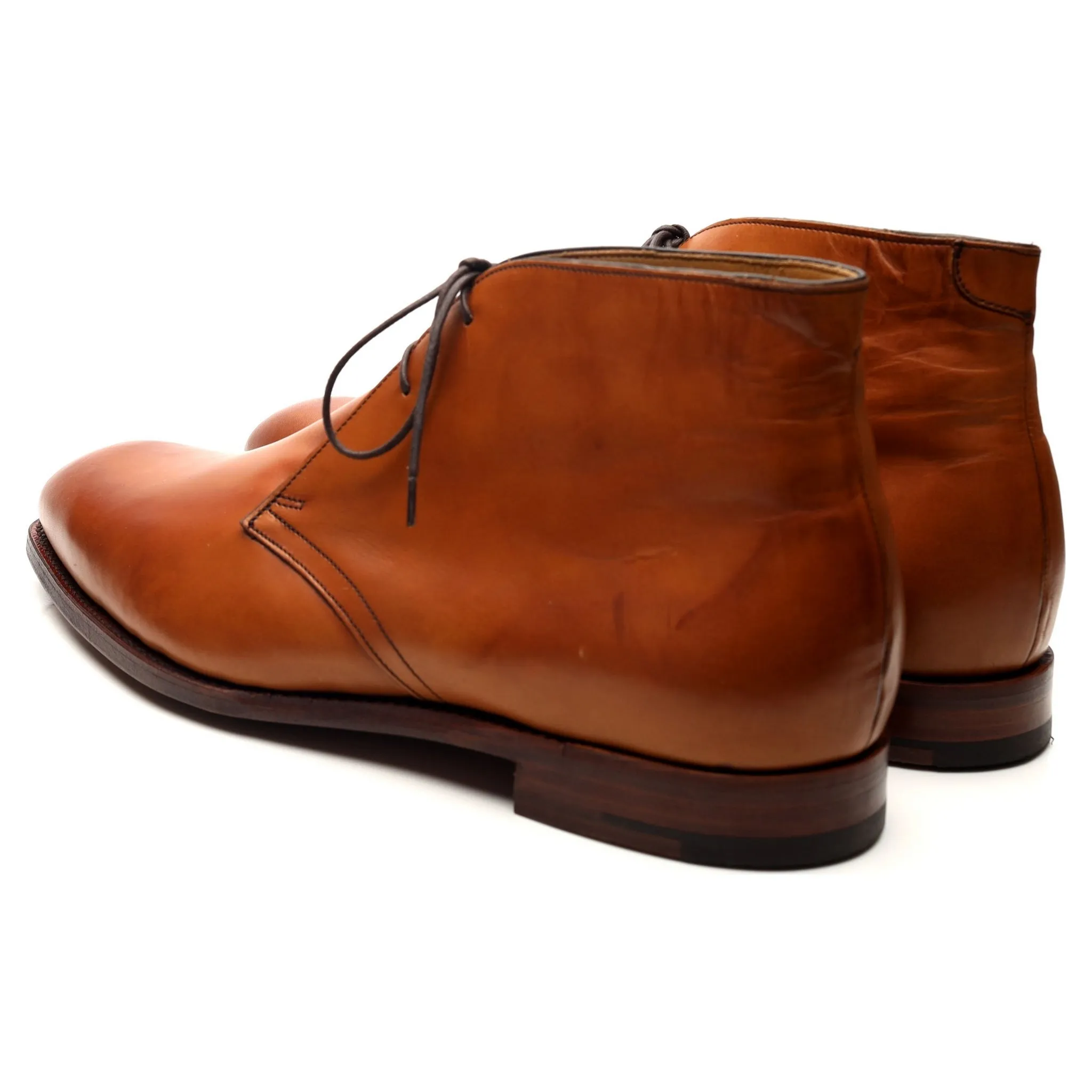 Tan Brown Leather Chukka Boots UK 10.5 FX