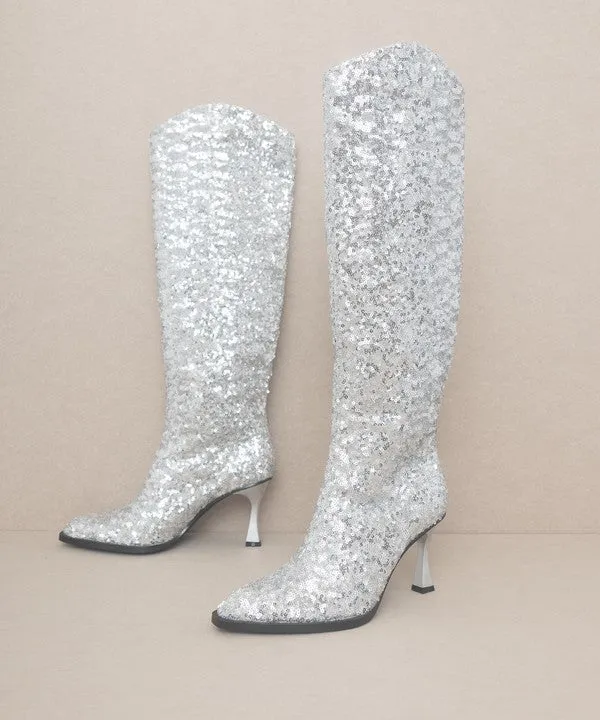 TEEK - Jewel - Knee High Sequin Boots