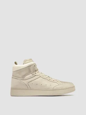 THE ANSWER 108 - Off White Nubuck High Top Sneakers