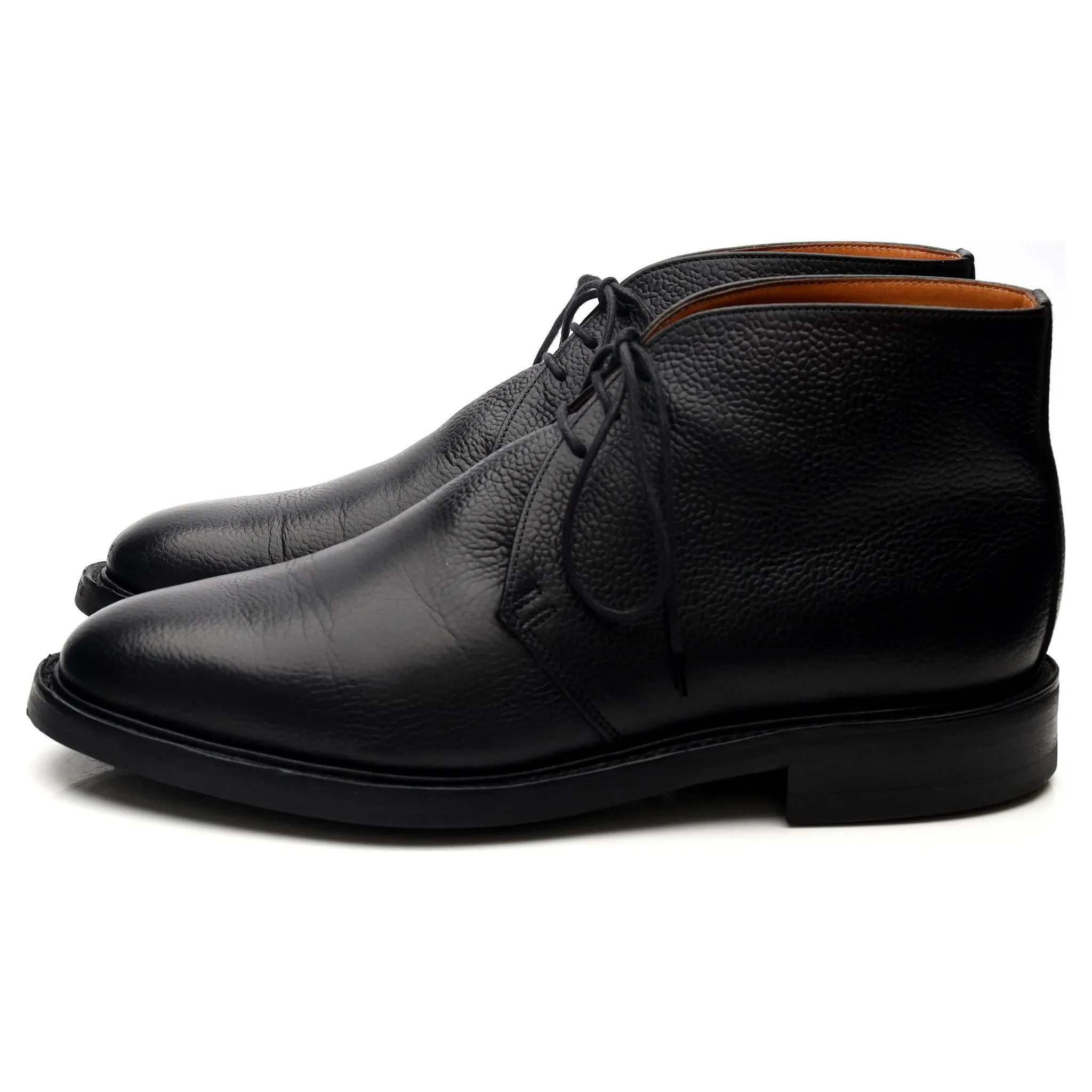 'Thurlow' Black Leather Chukka Boots UK 7.5 F