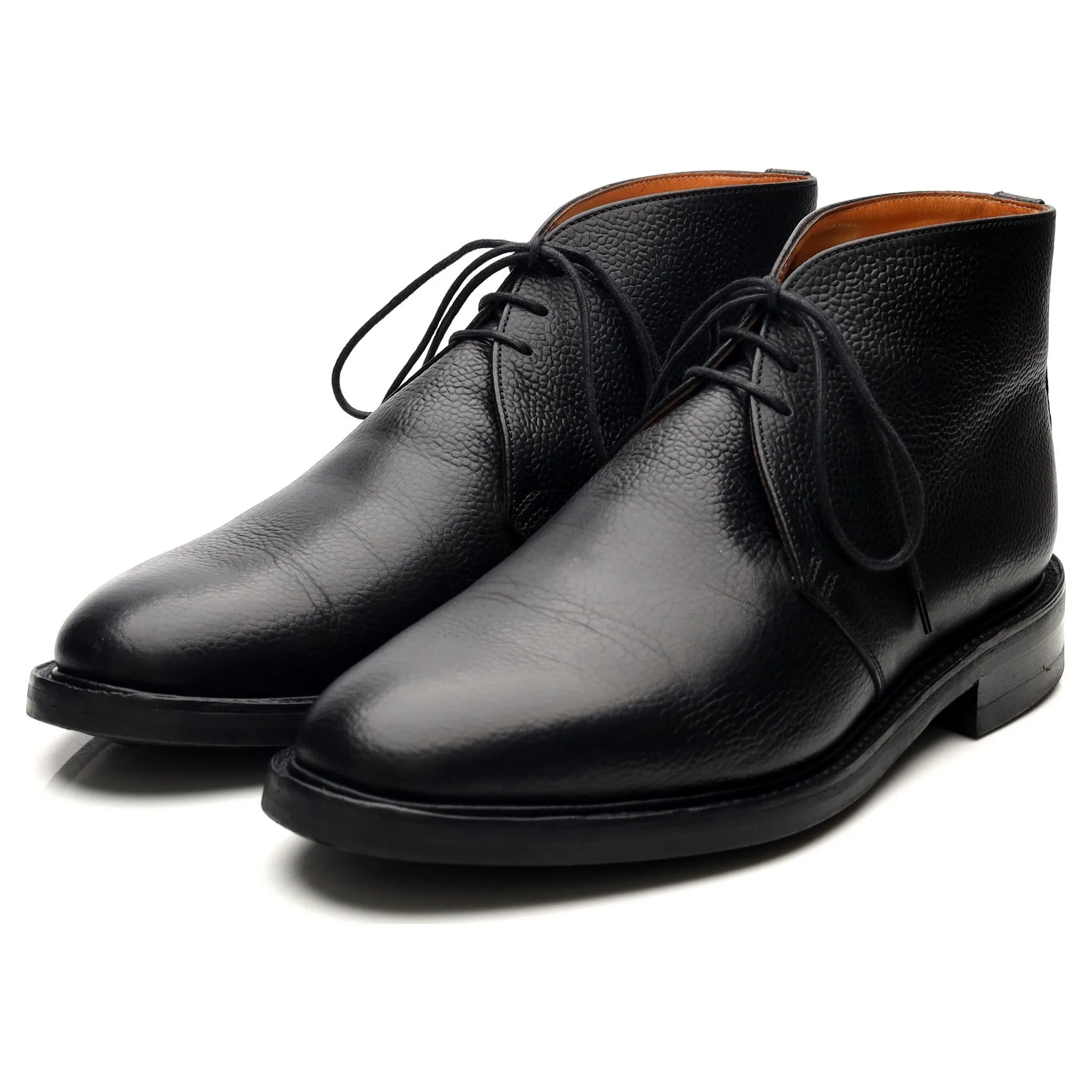 'Thurlow' Black Leather Chukka Boots UK 7.5 F