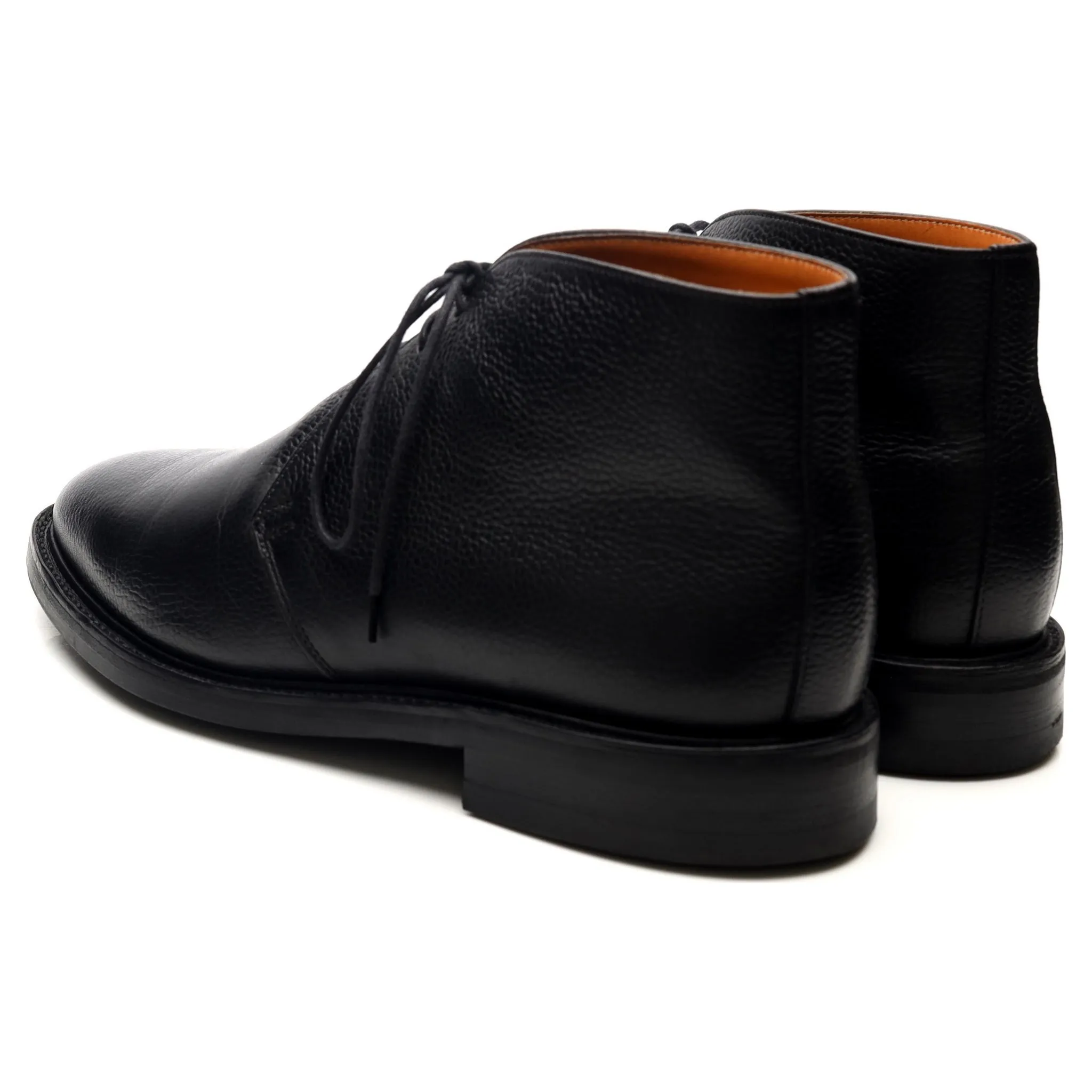 'Thurlow' Black Leather Chukka Boots UK 7.5 F