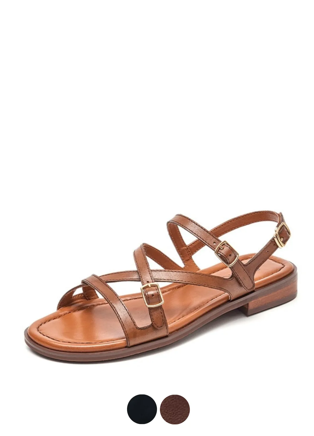 USS Shoes Shantal Women's Genuine Leather Cross Strap Sandals