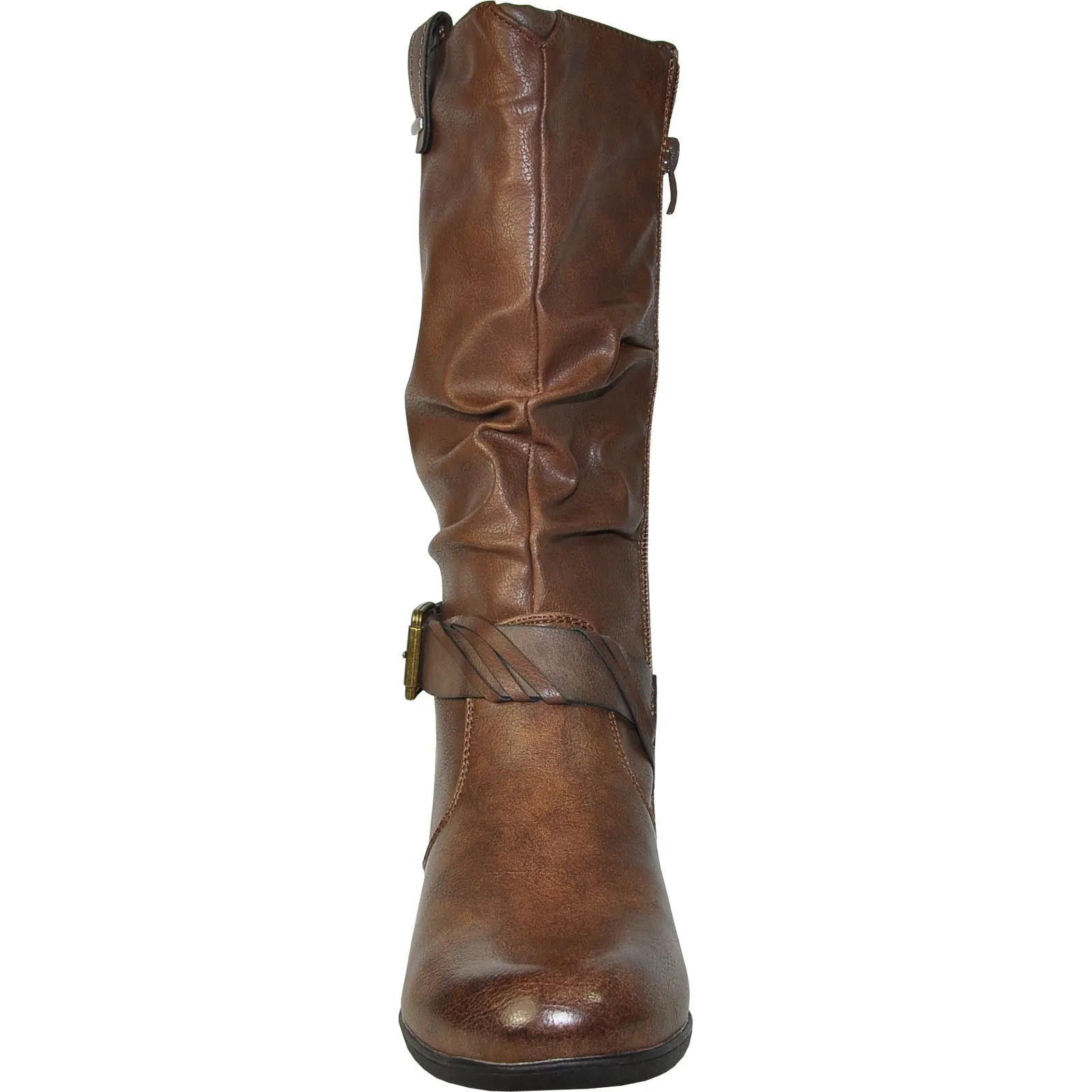 VANGELO Women Boot HF8421 Knee High Dress Boot Brown