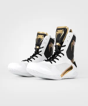 Venum Elite Boxing Shoes - White/Black/Gold