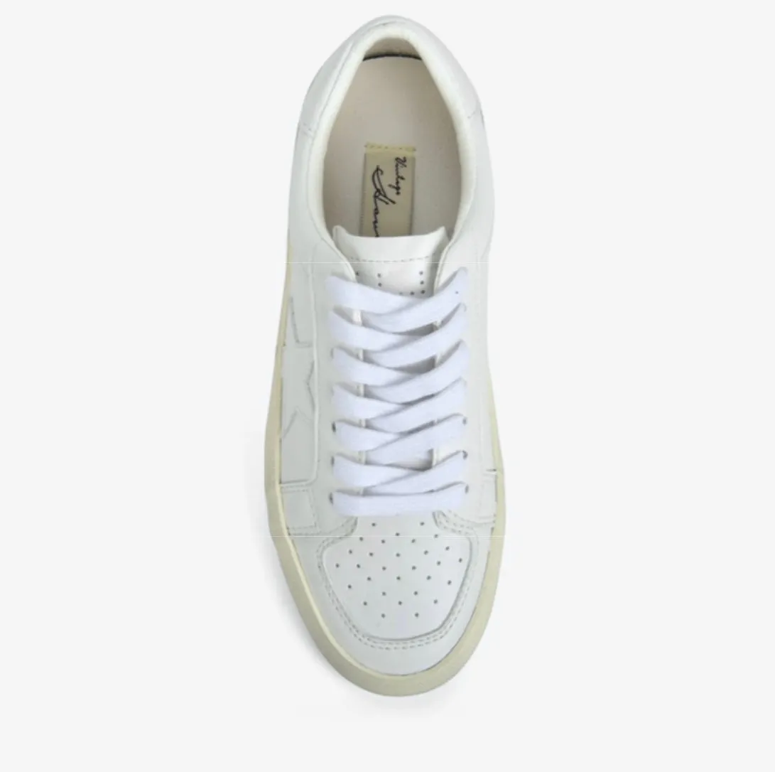 Vintage Havana Genuine Leather Sneakers: White Madness