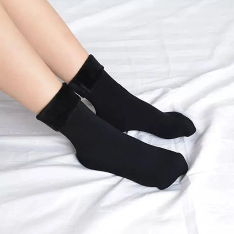 Winter Warm Thicken Thermal Socks, Wool Cashmere Snow Seamless Socks, Unisex Warm Socks Winter Thicken Thermal Wool Cashmere Socks, Seamless Female Fur Socks