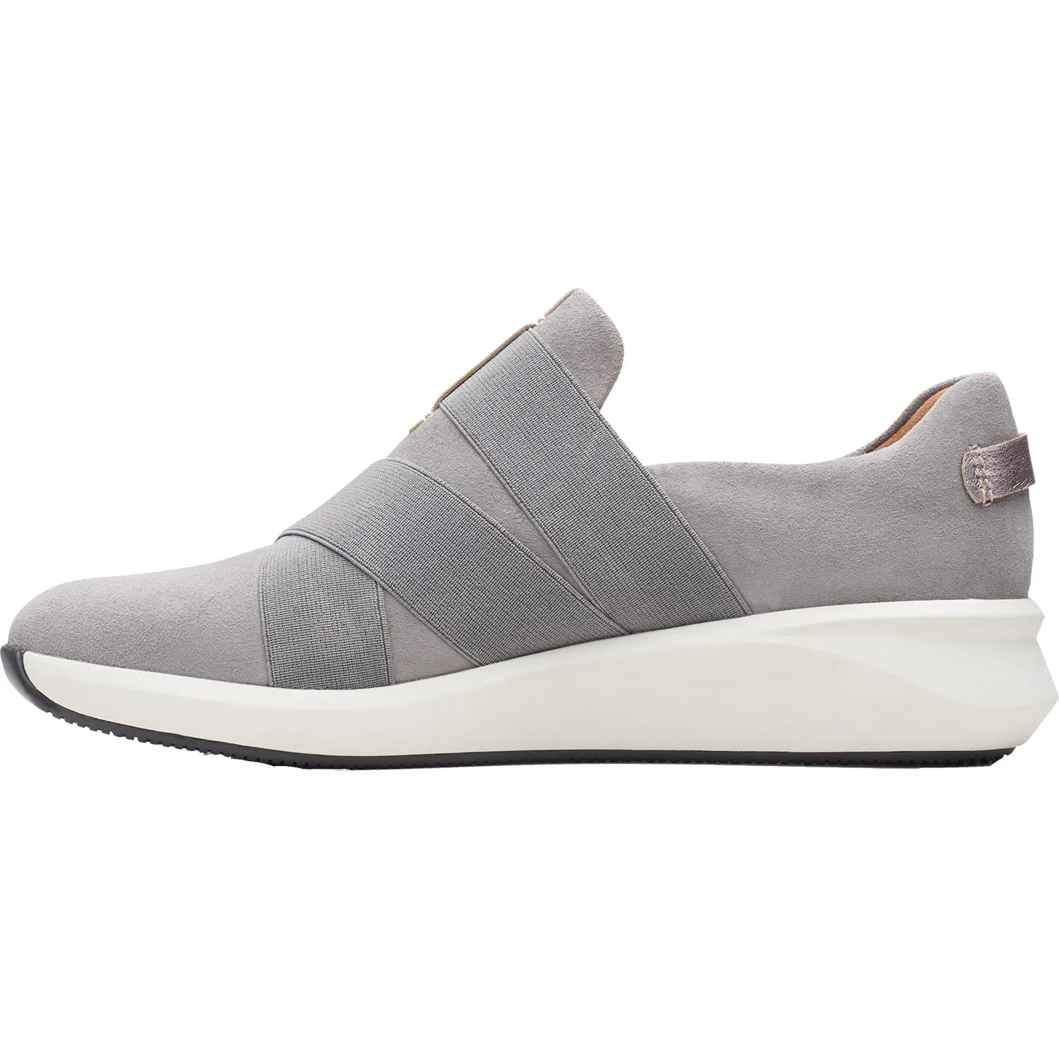 Women's Clarks Un Rio Strap Light Grey Suede