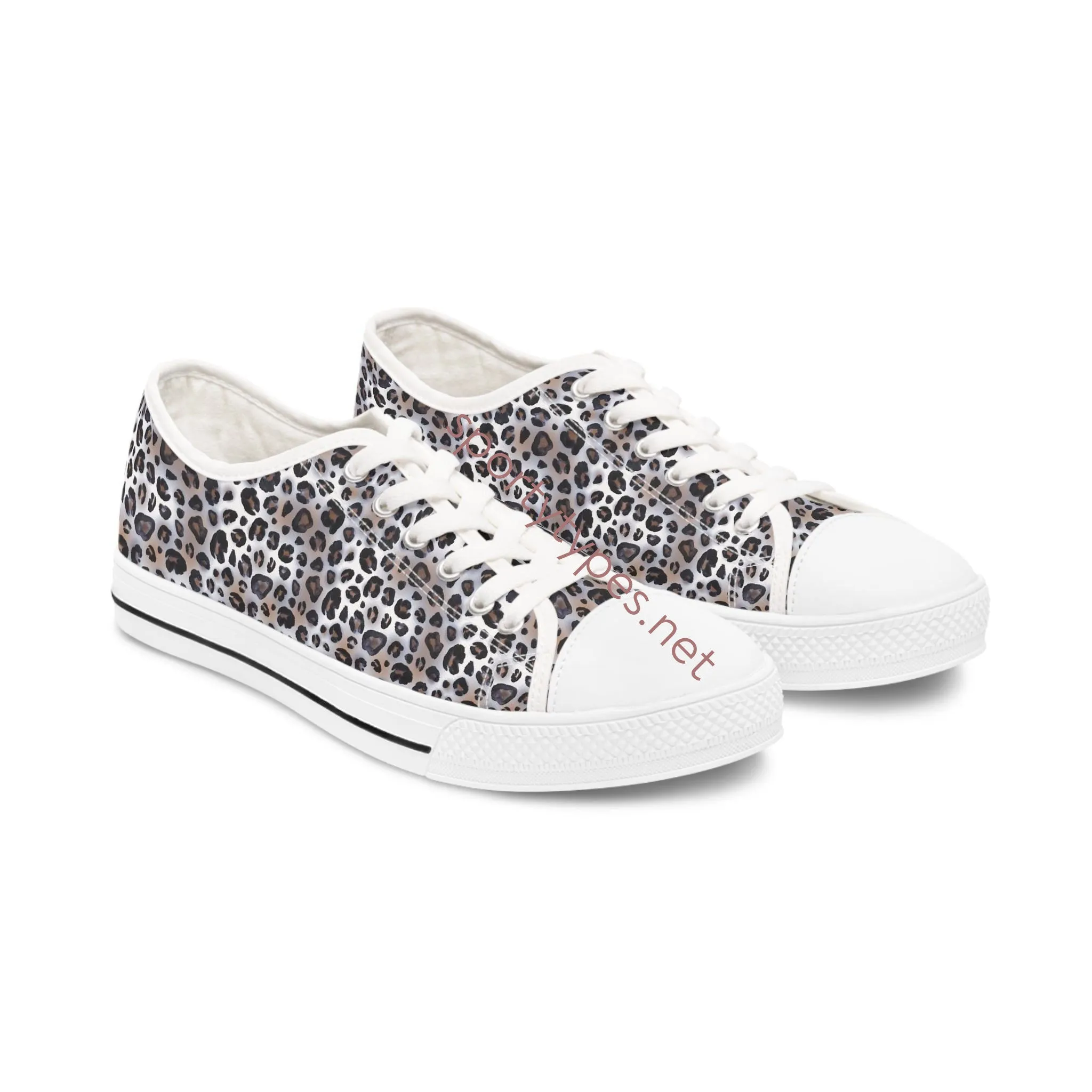 Women's Leopard Print Low Top Canvas Sneakers