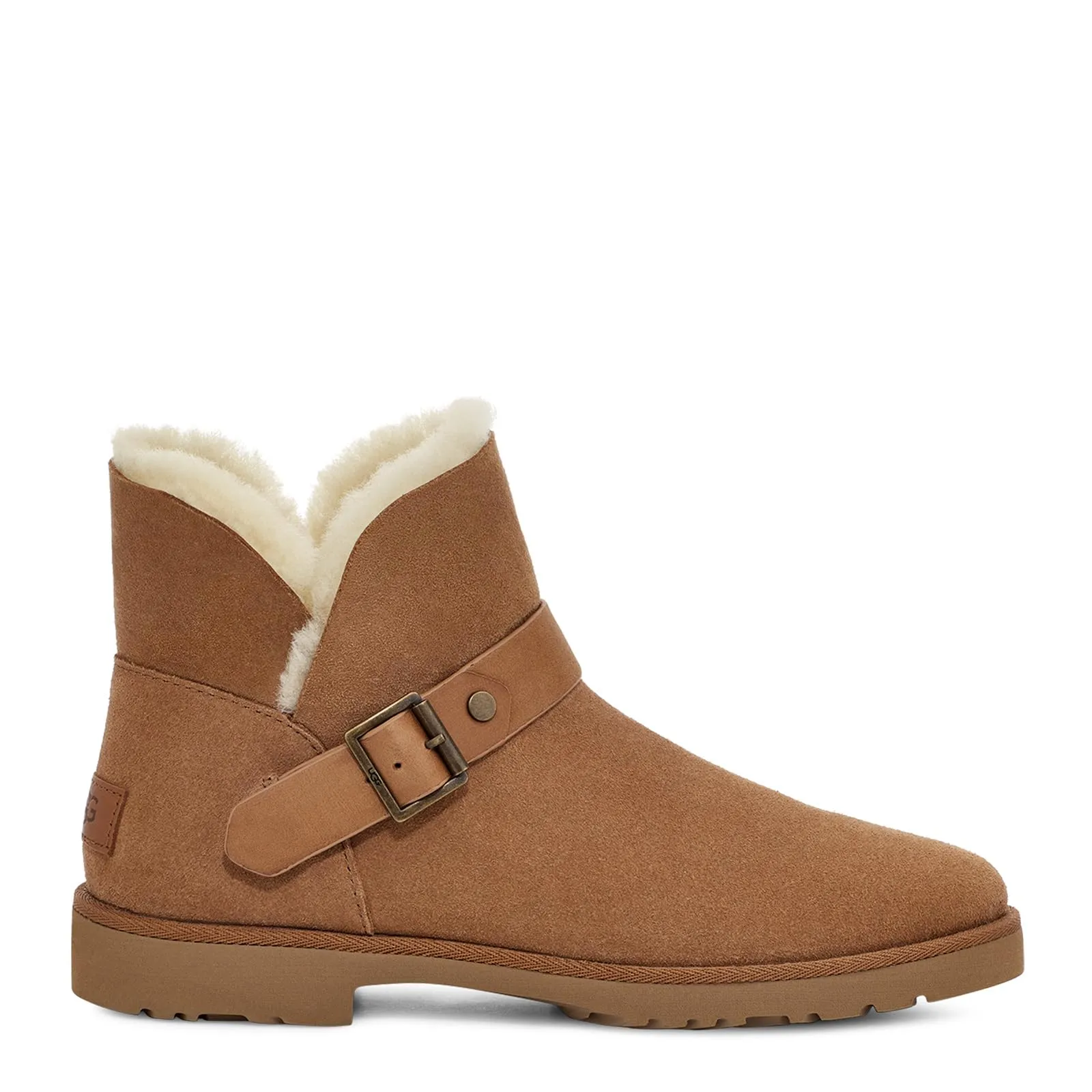 Women's Shoes UGG ROMELY Suede Short Buckle Fashion Boots 1132993 CHESTNUT